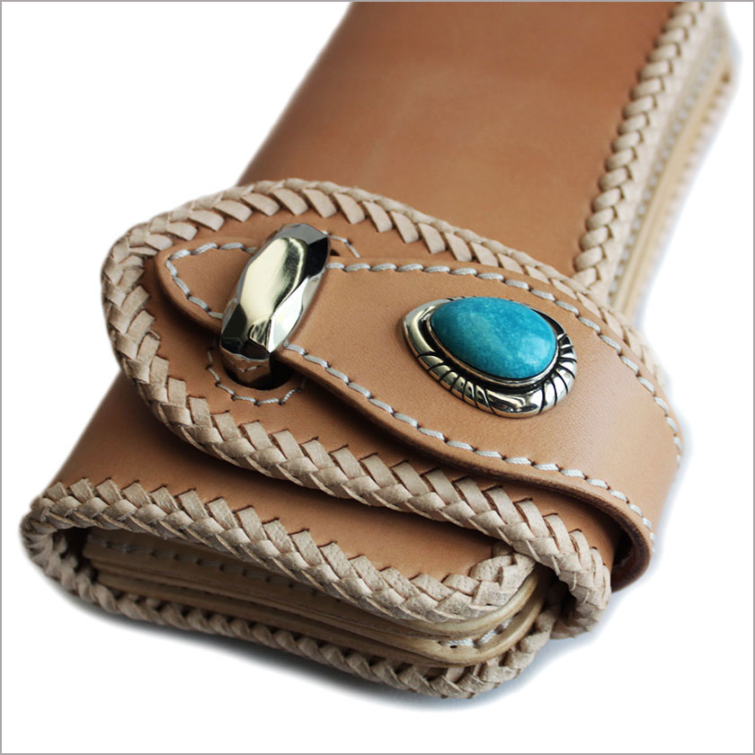 バイカーズウォレット 栃木レザー ヌメ革 長財布 ライダースウォレット