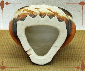 信楽焼　フクロウ　間接照明 ポイント5倍]信楽焼 光が透ける照明 フクロウ 7号 白 ふくろう 梟 陶器