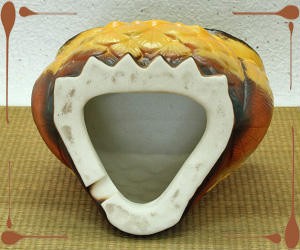 ポイント5倍]信楽焼 光が透ける照明 フクロウ 7号 黄 ふくろう 梟 陶器