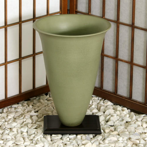 1点物 京都 清水焼 花器 灰釉 三彩 池坊 生け花 和風 洋風 華道 水盤