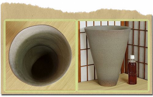 信楽焼 花器 灰釉 在庫数限り 陶器 花瓶 生け花 和風 華道 池坊 生花用