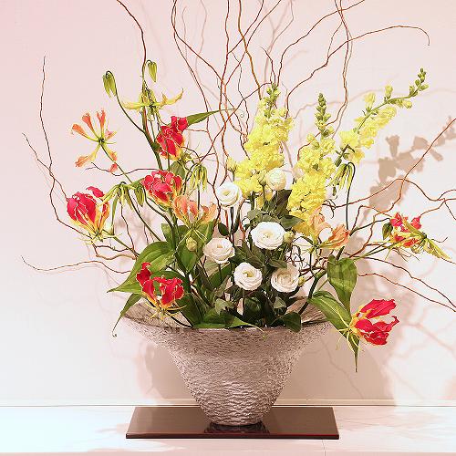 信楽焼 花器 白 叩き 鉢形 在庫数限り 陶器 花瓶 生け花 和風 華道