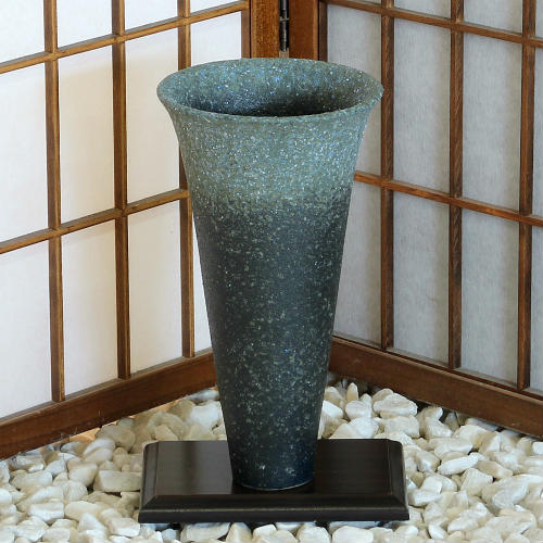 いけばな花器　陶器　下蕪　立花　生花 信楽焼 花器 石肌 長 立花 陶器 花瓶 生け花 和風 華道 池坊 生花用 手