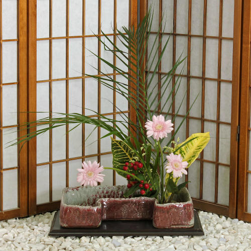 信楽焼生け花用水盤