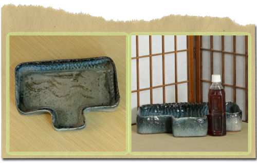 信楽焼 水盤 南蛮 凸 変形 12号 花器 陶器 池坊 嵯峨御流 生け花 華道