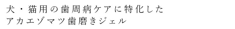 犬・猫用の歯周病ケアに特化したアカエゾマツ歯磨きジェル