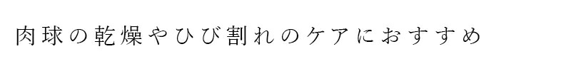 肉球の乾燥やひび割れのケアにおすすめ