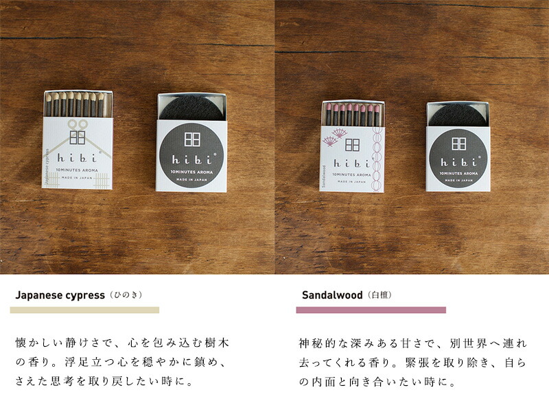 hibi 10MINUTES AROMA 和の香りレギュラーボックス （マット付）