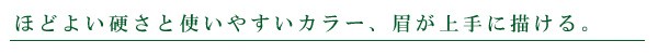 ほどよい硬さと使いやすいカラー。眉が上手に描けるアイブローペンシル