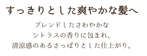 すっきりとしたさわやかな髪へ