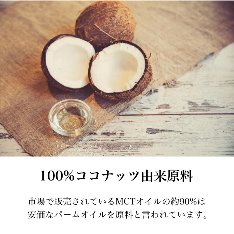 100％ココナッツ由来原料