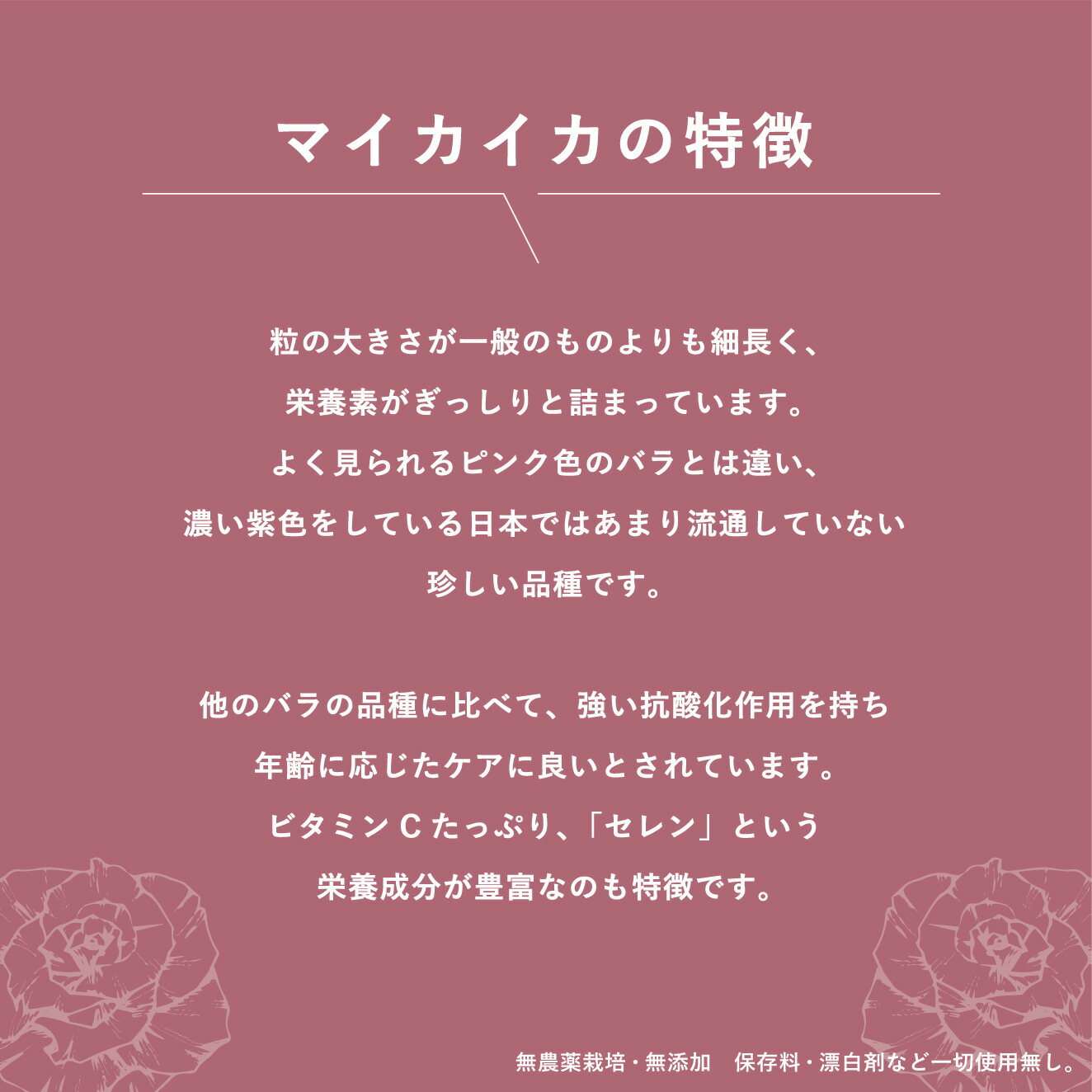 マイカイカの特徴 ビタミンC