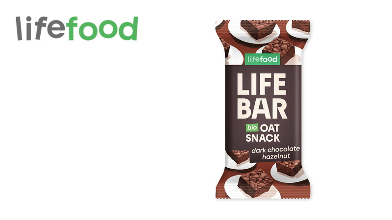 lifefood ライフバー オーツスナック ダークチョコレートヘーゼルナッツ 40g