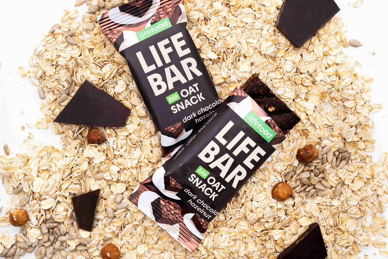 lifefood ライフバー オーツスナック ダークチョコレートヘーゼルナッツ 40g