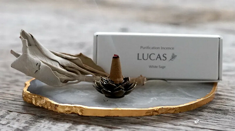 LUCAS ロータスフラワー お香立て（コーンタイプ用）