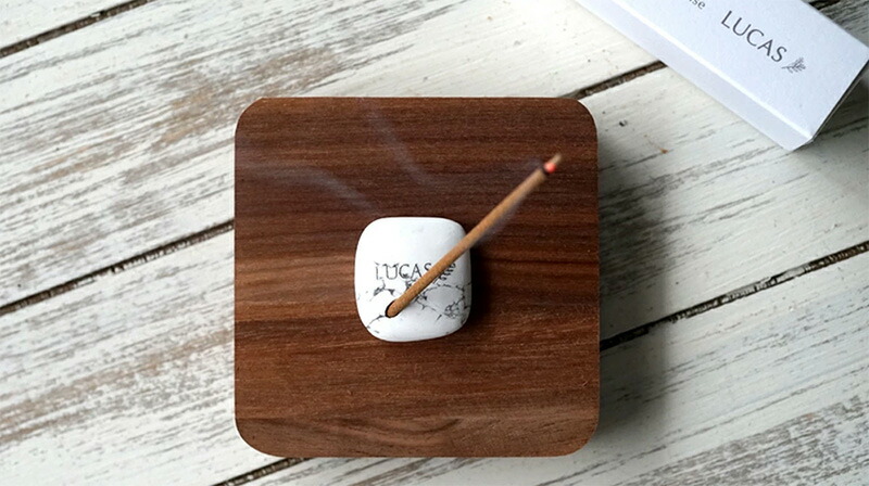 LUCAS お香立て ホワイトセージ インセンス （スティックタイプ用）