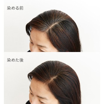 染める前 染めた後