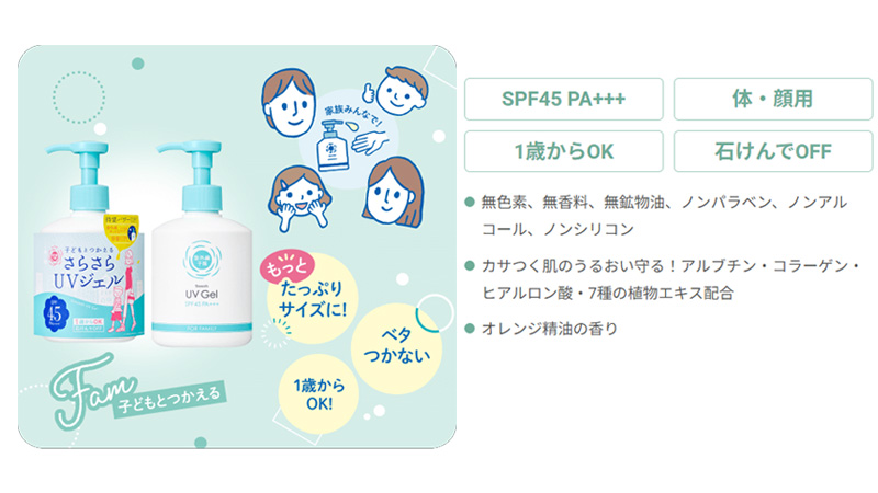 紫外線予報 さらさらUVジェルF 260g
