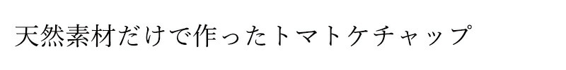 天然素材だけで作ったトマトケチャップ