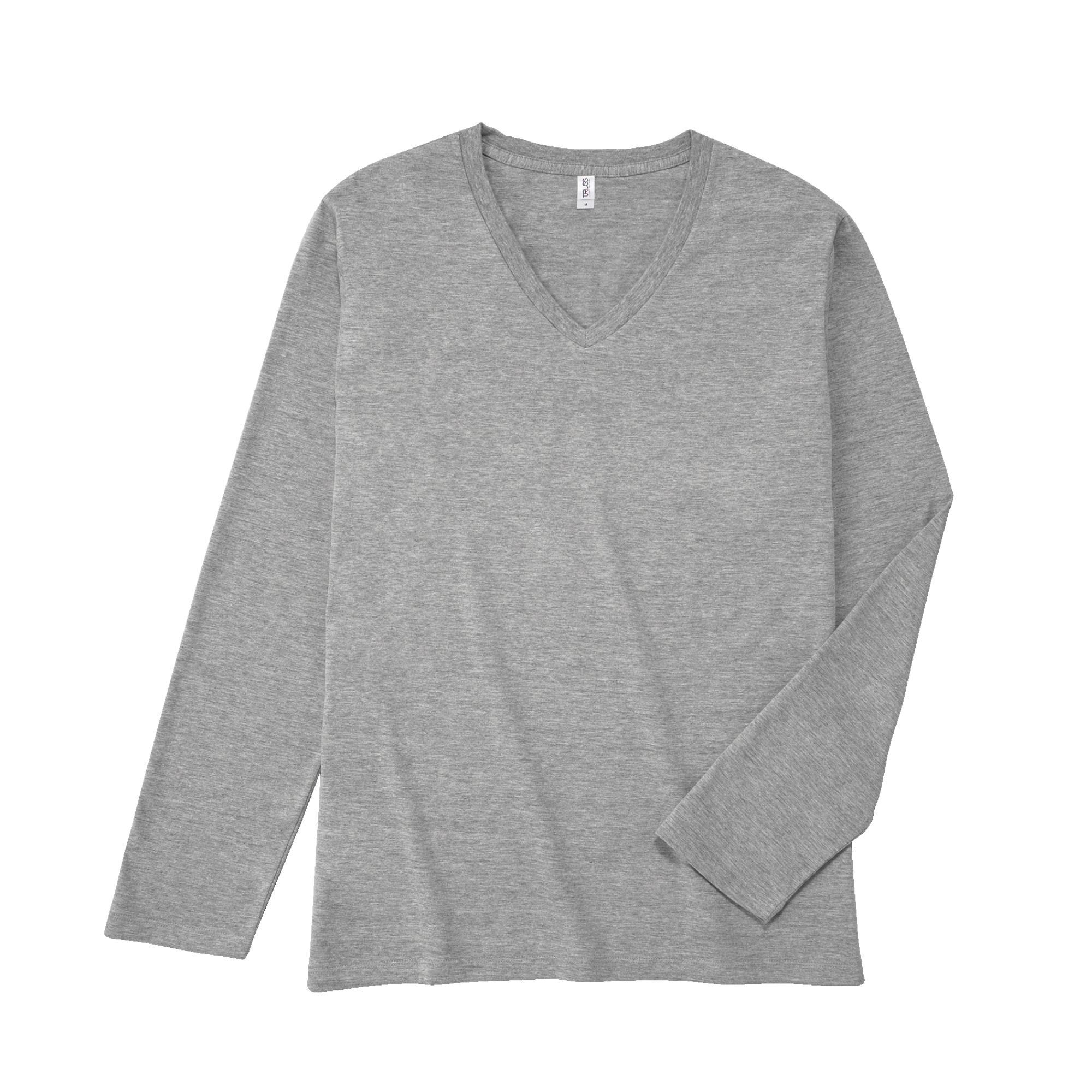 ロンt メンズ 無地 長袖 Tシャツ ブランド インナー Vネック 薄手 コットン 綿100%  ユニセックス 男女兼用 4.3オンス ( TRUSS / トラス ) SVL-115 | TRUSS | 02