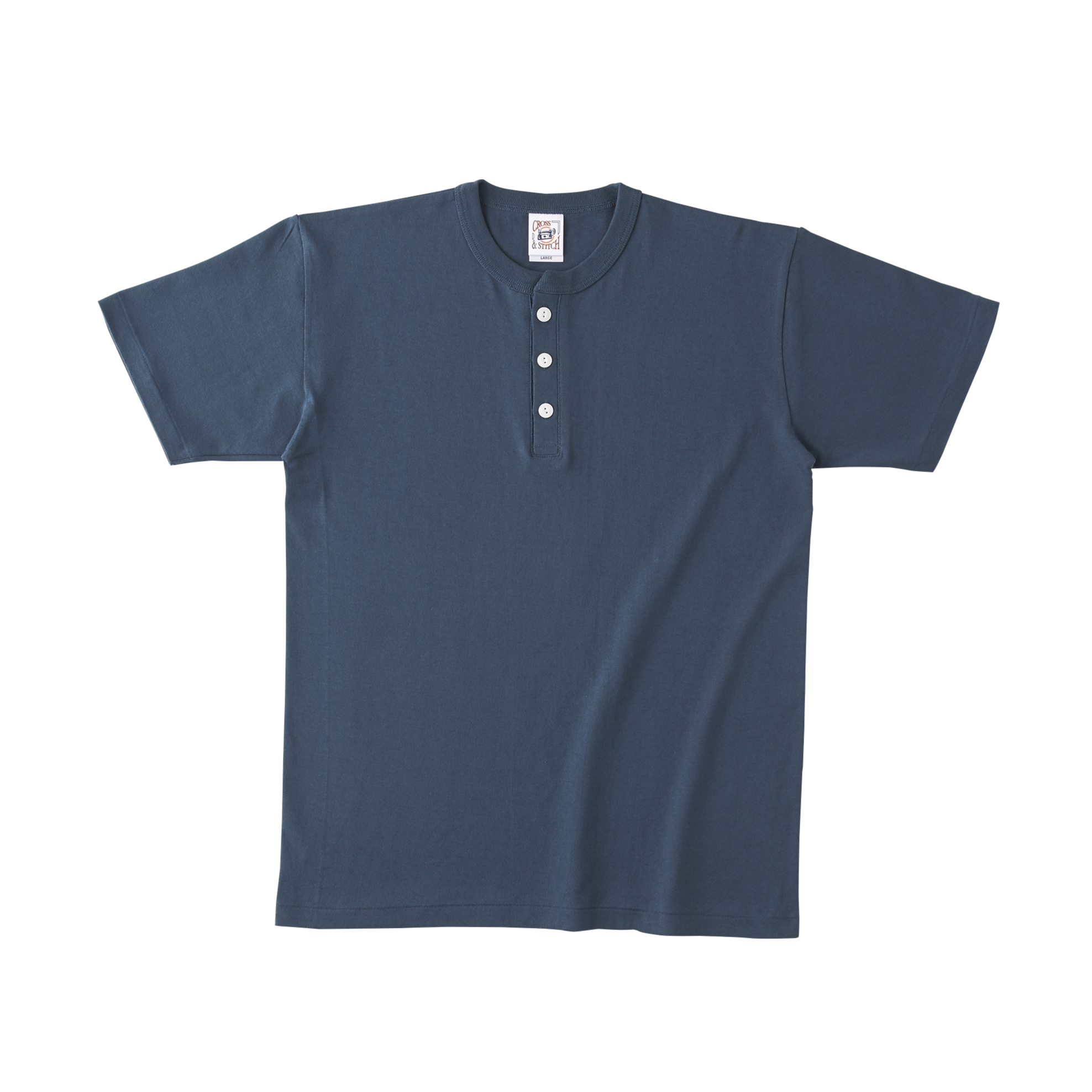 ヘンリーネック メンズ tシャツ 半袖 無地 厚手 丸首 大きいサイズ  ボタン レディース  6.2オンス ( CROSS＆STITCH / クロス＆ステッチ ) OE1120 | CROSS & STITCH | 05