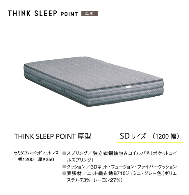 カリモク マットレス THINK SLEEP POINT 厚型 SD NN81M4CO シングル