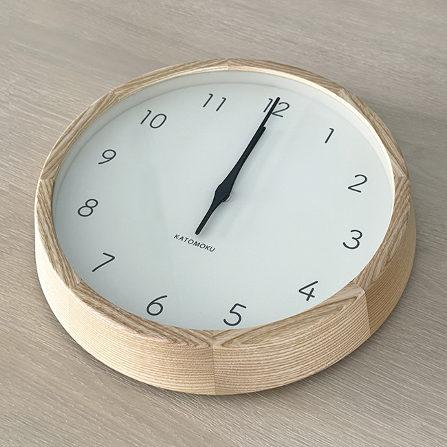加藤木工 【即納 / 記念プレート付き】 電波時計 muku clock 7 壁掛け
