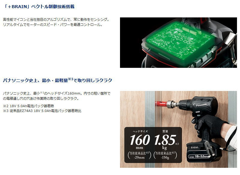 純正人気商品 パナソニック 充電ドリルドライバー EZ1DD1J18D-R www.m