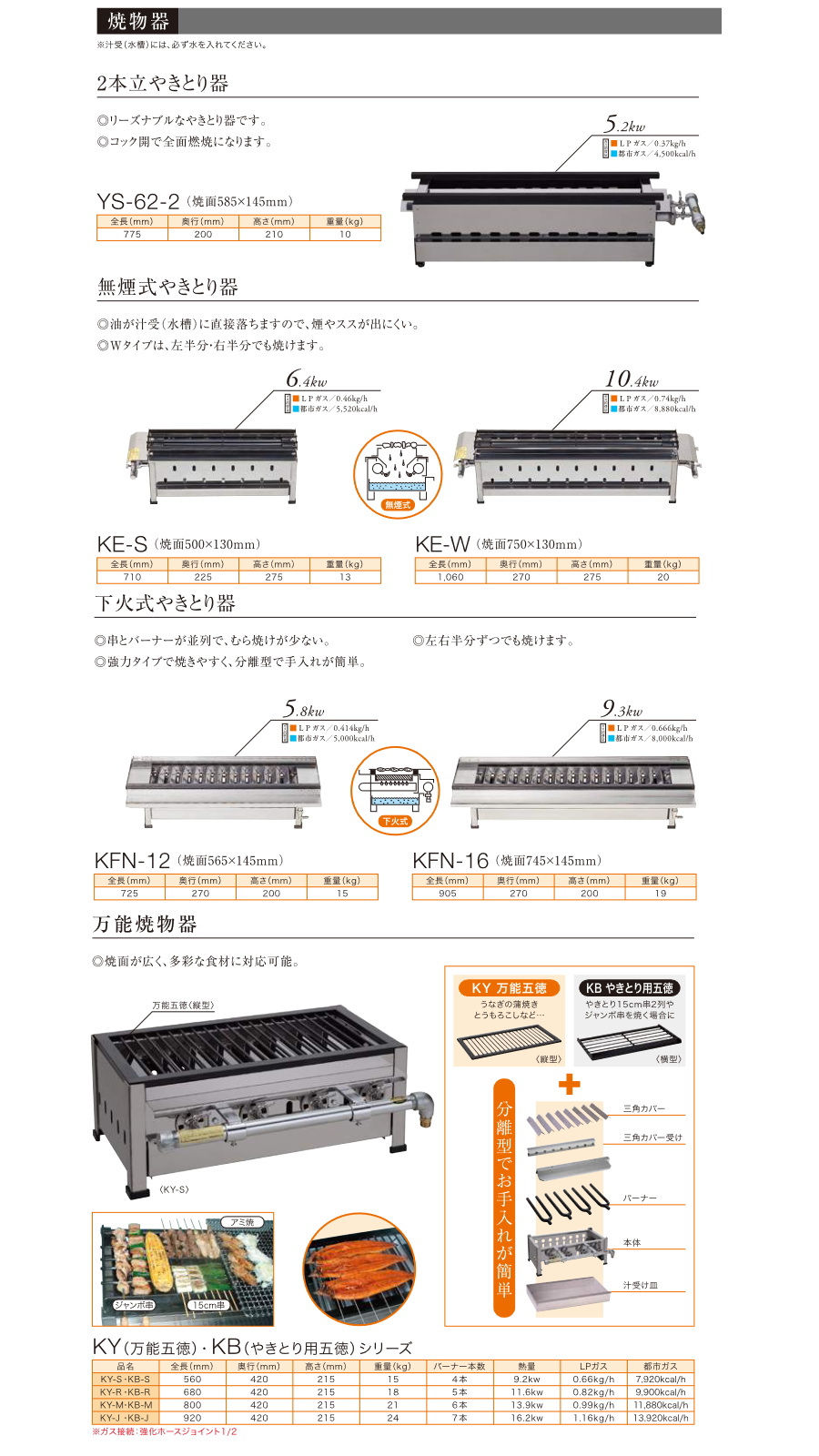 伊藤産業 KE-S 無煙式 業務用 焼き鳥器 やきとり器 ガス専用