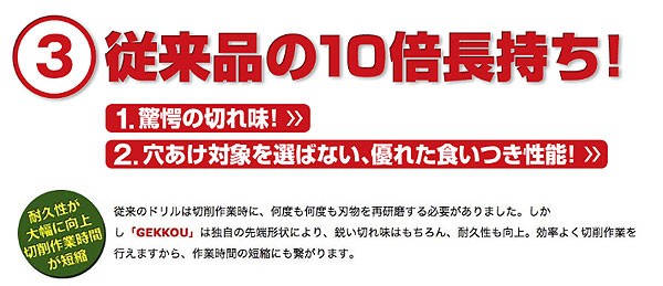 GKP4.9】 4.9mm ビックツール 月光ドリル ステンレスドリル 超寿命10倍