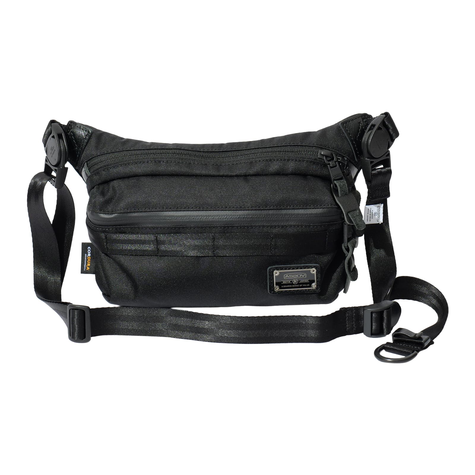 【未使用級】AS2OV アッソブ CORDURA DOBBY 2way 鞄 AS2OV (アッソブ) CORDURA DOBBY 305D 2WAY BAG BLACK / ショルダー