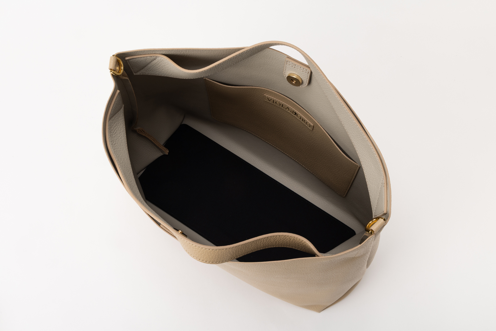 正規品 VIOLAd'ORO ヴィオラドーロ レザー 本革 牛革 肩掛け 斜め掛け 2way A4 TRERO ITALIAN DOUBLE FACE LEATHER TOTE BAG L SIZE トレロの画像