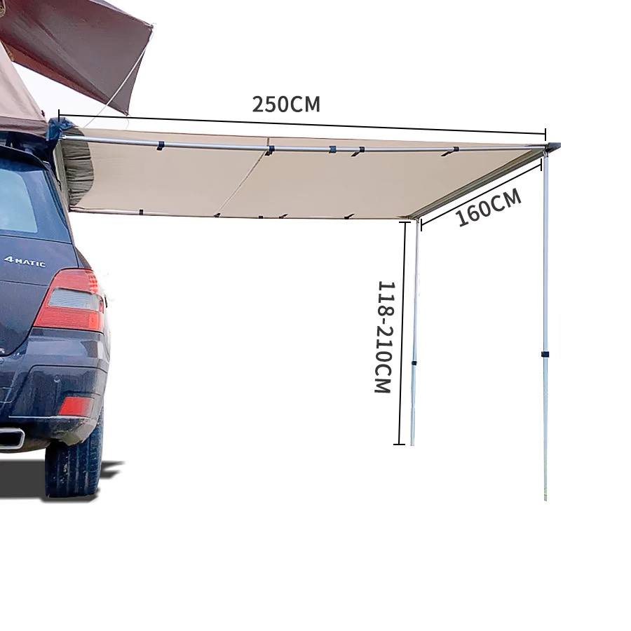 カーサイドオーニング カーサイドタープ 車用 日よけカーテント 車用サイドオーニング カータープテント 防水 耐摩耗 日焼け止め UV30 + ロール カーサイドター｜mumeilife｜02
