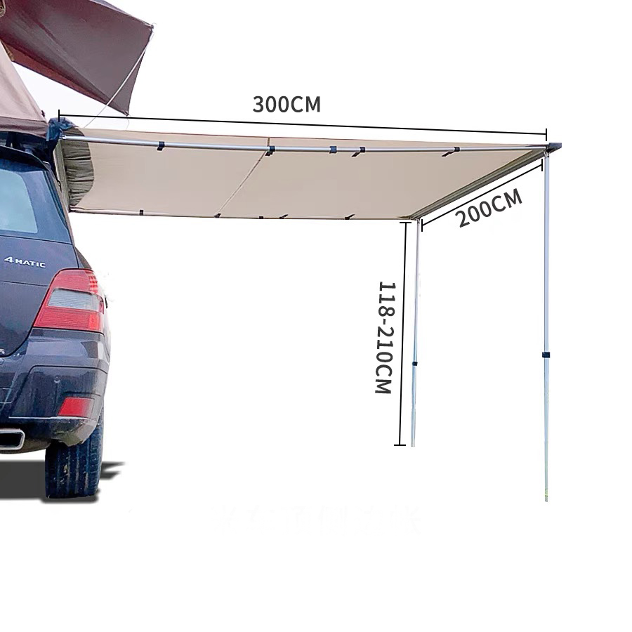 カーサイドオーニング カーサイドタープ 車用 日よけカーテント 車用サイドオーニング カータープテント 防水 耐摩耗 日焼け止め UV30 + ロール カーサイドター｜mumeilife｜05