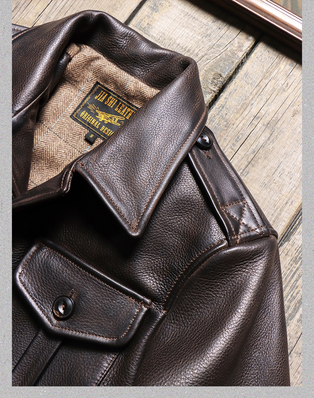 レザージャケット ウォッシュドレザー アメリカン レトロ モード 楽天市場】RETRO GRADE レトログレード GOAT PIPING TRUCK JKT