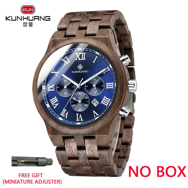 腕時計 メンズ 木製 40代 20代 Kunhuang おしゃれ 安い 防水｜mumumu-yh｜03