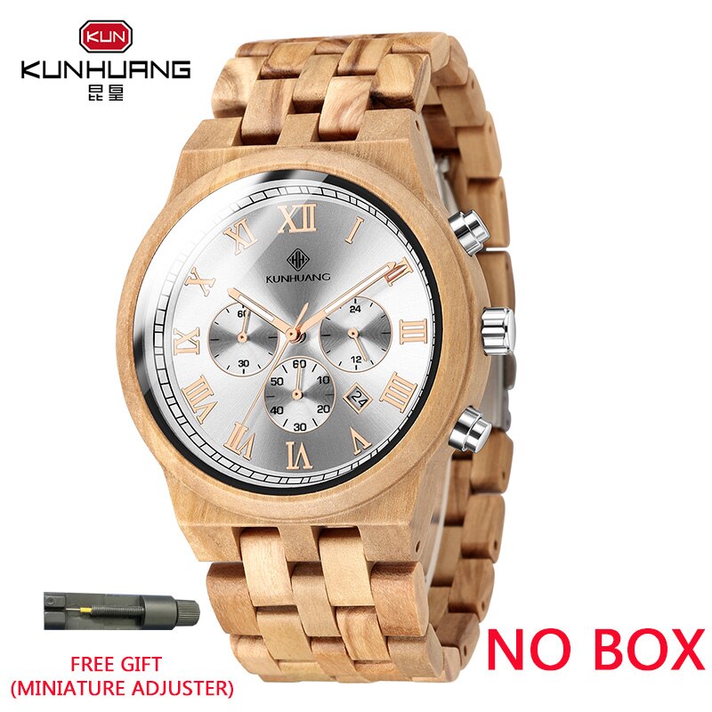 腕時計 メンズ 木製 40代 20代 Kunhuang おしゃれ 安い 防水｜mumumu-yh｜04
