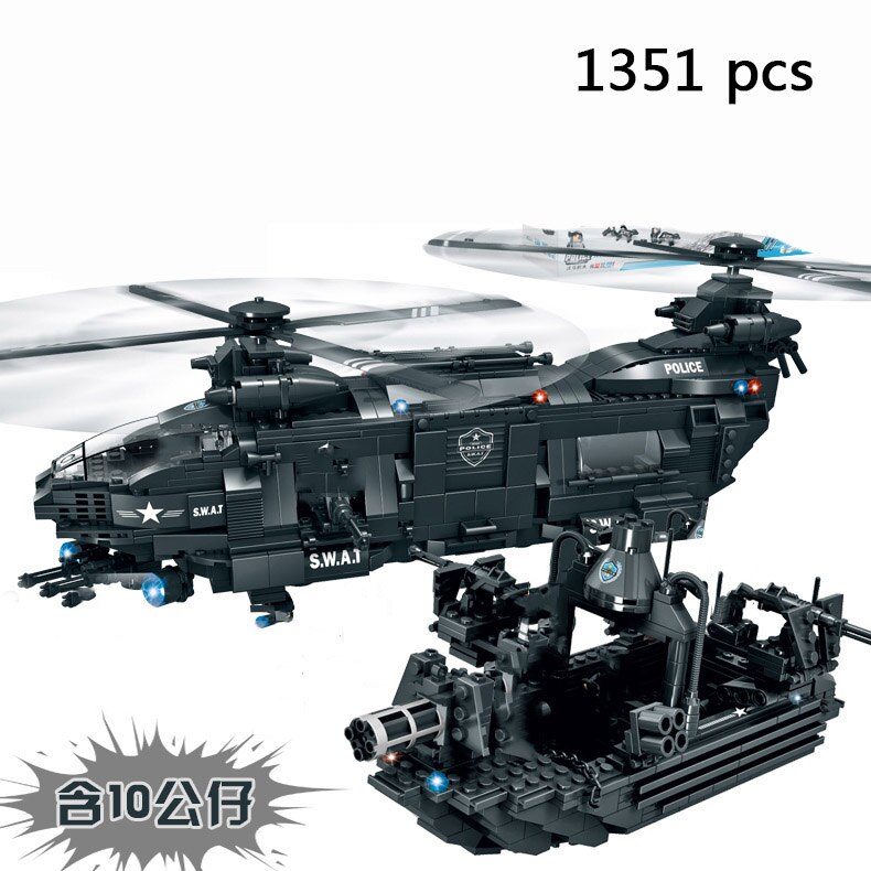 レゴ SWAT 警察 ヘリコプター トラック 乗り物  互換 箱無｜mumumu-yh｜14