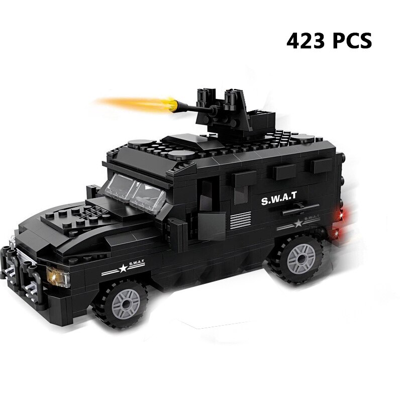 レゴ SWAT 警察 ヘリコプター トラック 乗り物  互換 箱無｜mumumu-yh｜09