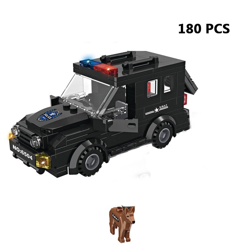 レゴ SWAT 警察 ヘリコプター トラック 乗り物  互換 箱無｜mumumu-yh｜03