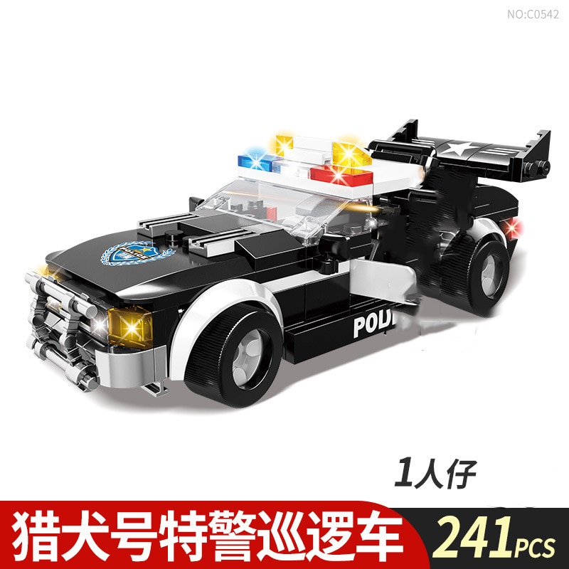 レゴ SWAT 警察 ヘリコプター トラック 乗り物  互換 箱無｜mumumu-yh｜03