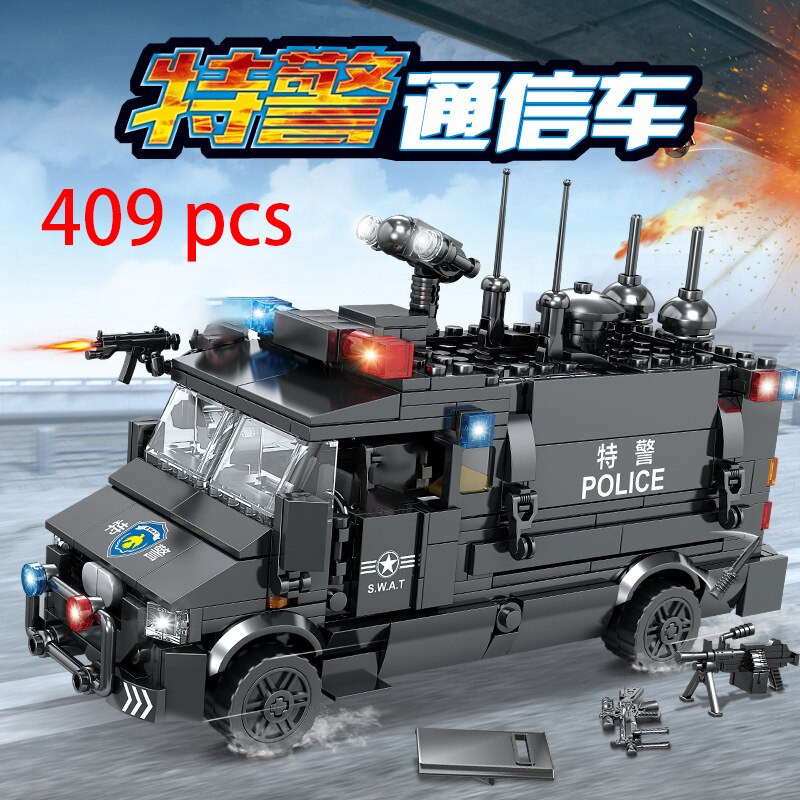 レゴ SWAT 警察 ヘリコプター トラック 乗り物  互換 箱無｜mumumu-yh｜05