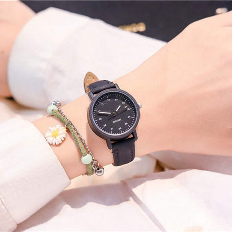 Yikaze-女性用合成皮革腕時計、女性用クォーツウォッチ、ラウンドダイヤル、レトロスタイル、女の子用腕時計｜mumumu-yh｜05