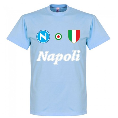 【予約RET06】RE-TAKE ナポリ Team Ｔシャツ スカイ【サッカー/Napoli/セリエＡ】ネコポス対応可能