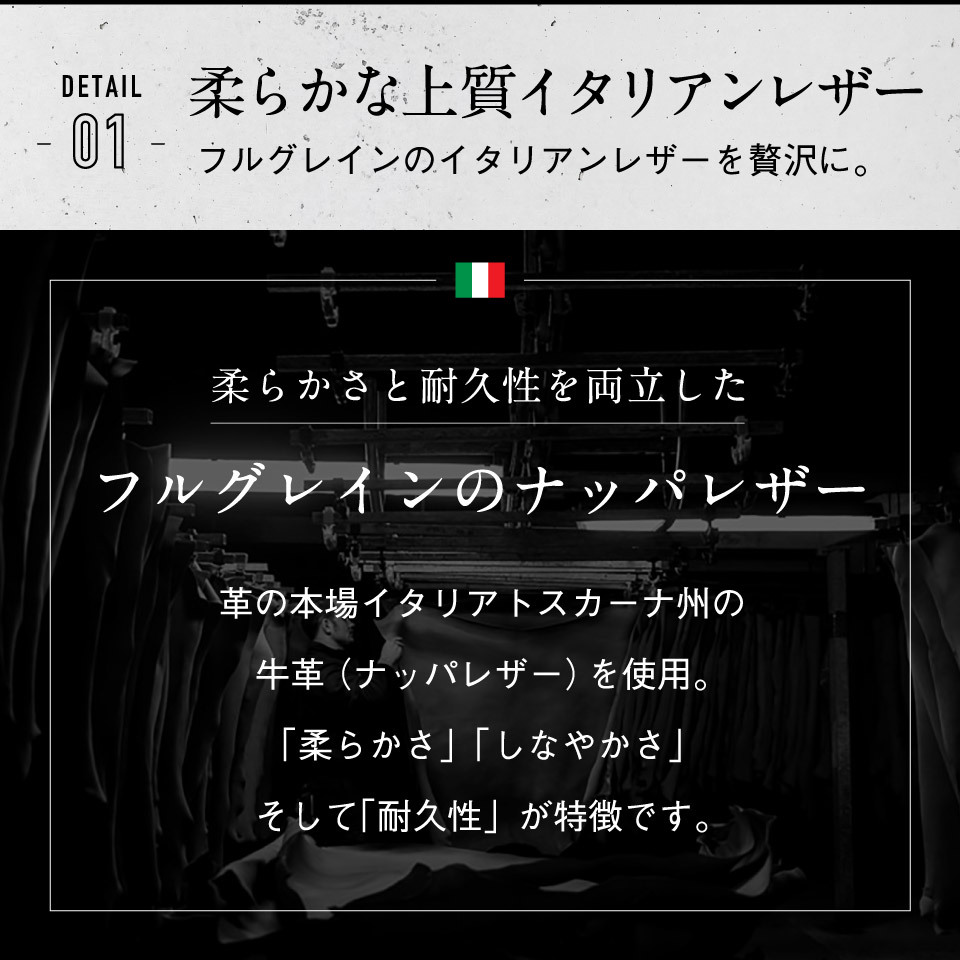 長財布 メンズ 本革 スキミング防止機能 イタリアンレザー ラウンドファスナー