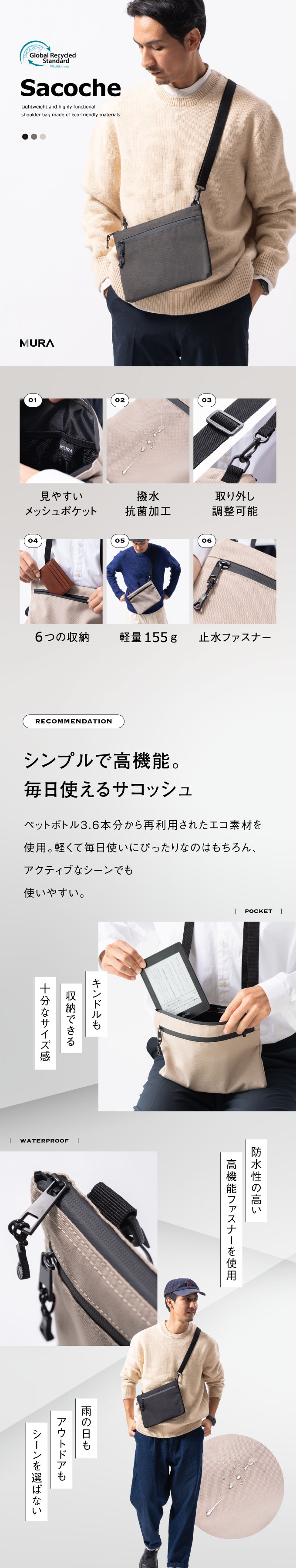 メンズサコッシュ