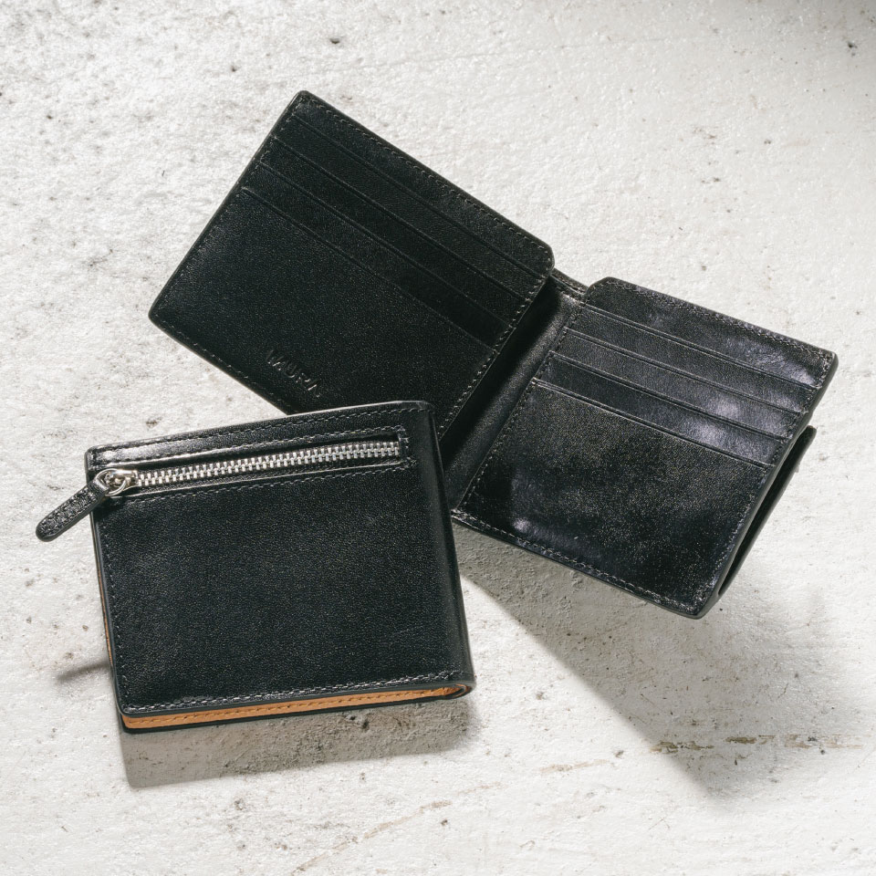財布 メンズ 二つ折り薄い 本革 イタリアンレザー プレゼント wallet :st-818:財布バッグ メンズレディース MURA - 通販