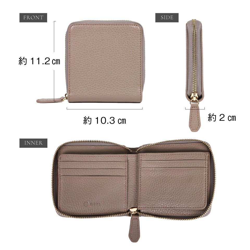 MURA（ムラ） 二つ折り財布 レディース 本革 使いやすい おしゃれ