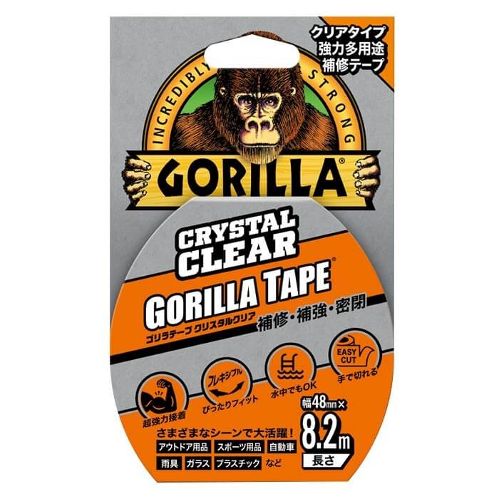 ゴリラ　テープ クリスタルクリア 強力防水超耐久接着テープ 幅48mm×長さ8.2m×厚さ0.18mm　KURE-E-1778