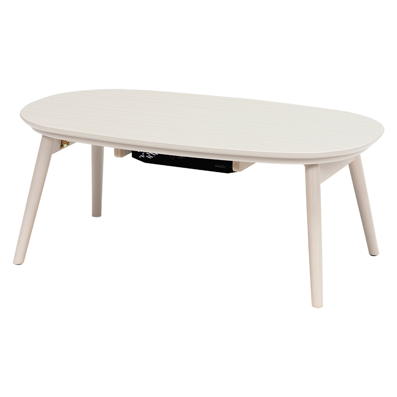 HAGiHARA（萩原） こたつテーブル 90×50 楕円形 コタツテーブル 丸型